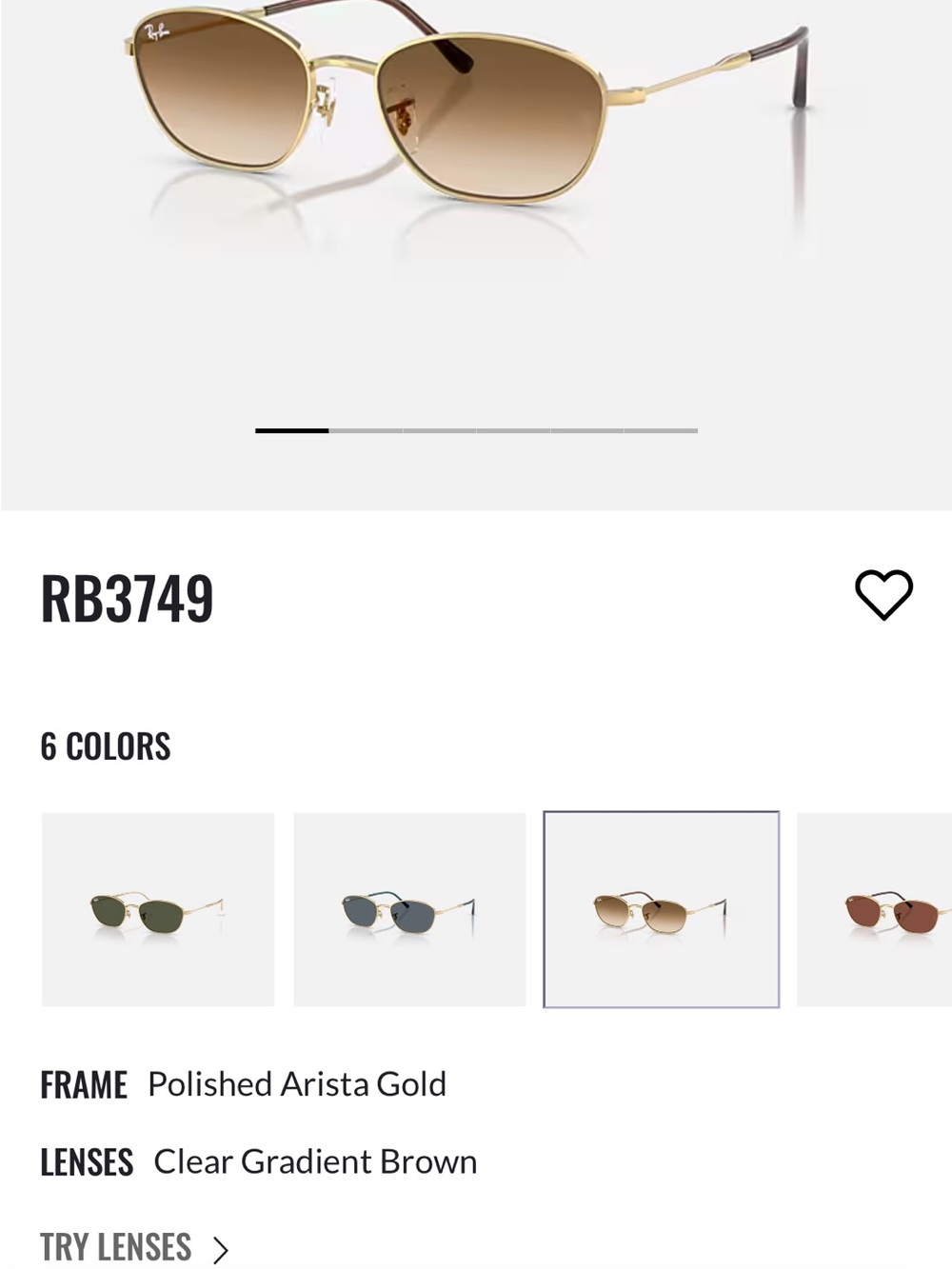Ray-Ban Polished Arista Gold Sunglasses with Brown Gradient Lenses